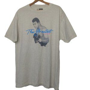 Muhammed Ali The Greatest Of All Time Mens XL T Shirt Gray Boxer Boxing NWOT